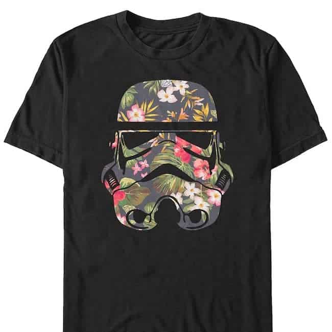 star wars storm trooper tropical pattern tshirt