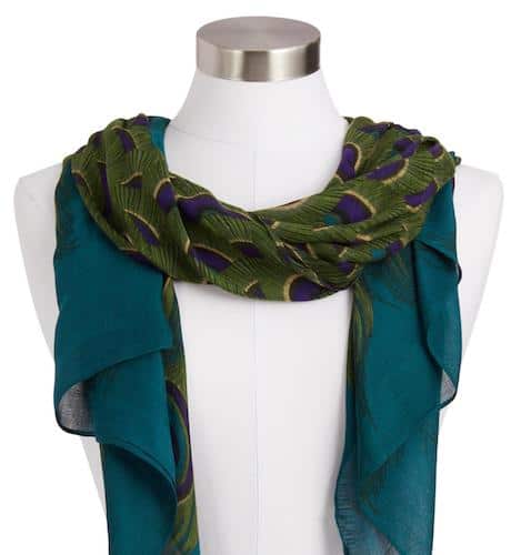 peacock feather scarf