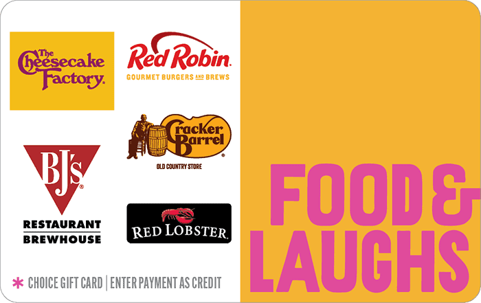 Choice Gift Card - Food & Laughs