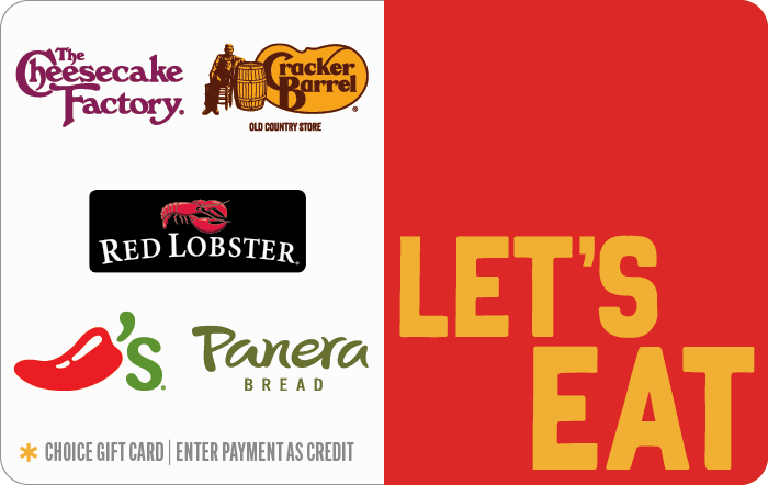 Choice Gift Card - Let's Eat