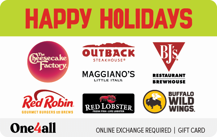 One4all Gift Card - Happy Holidays Dining
