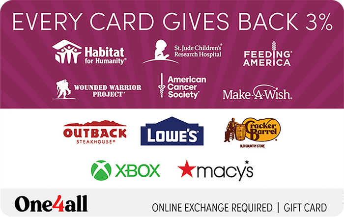 One4all Gift Card - Giving Good Joy