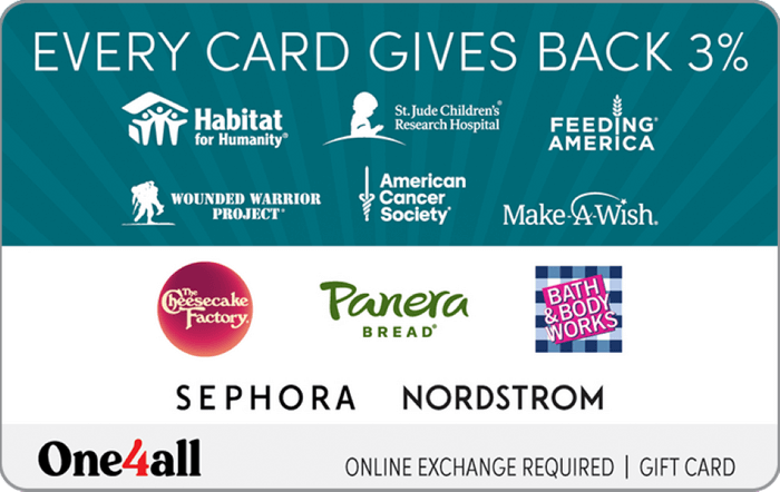 One4all Gift Card - Giving Good Hope