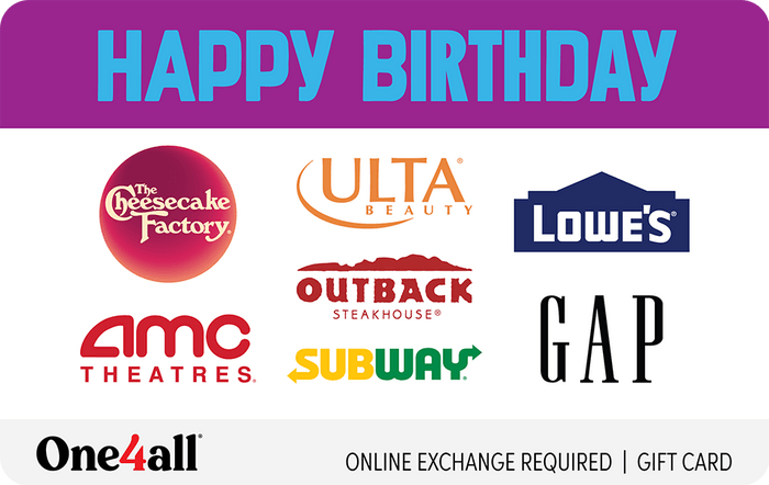 One4all Gift Card - Happy Birthday